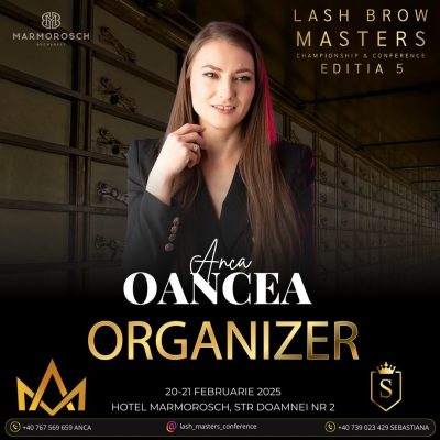 Lash Masters Conference AMA Lashes este un eveniment dedicat artiștilor din industria extensiilor de gene și stilizării sprâncenelor.Conferința aduce împreună specialiști internaționali, traineri și pasionați dornici să evolueze profesional.